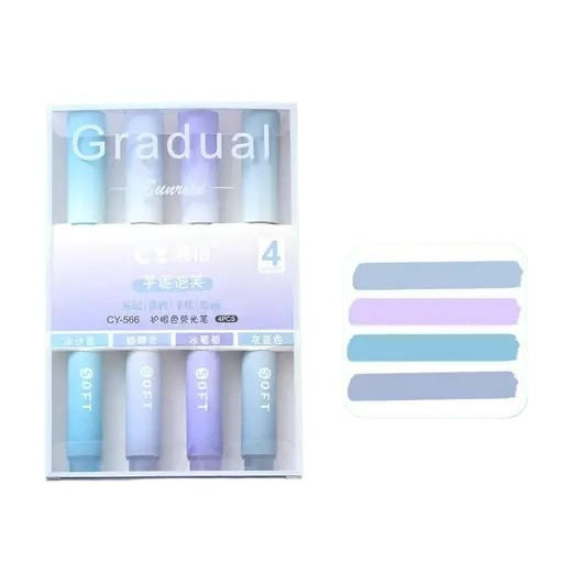 Kawaii Pastel Marker Pens 4 Color
