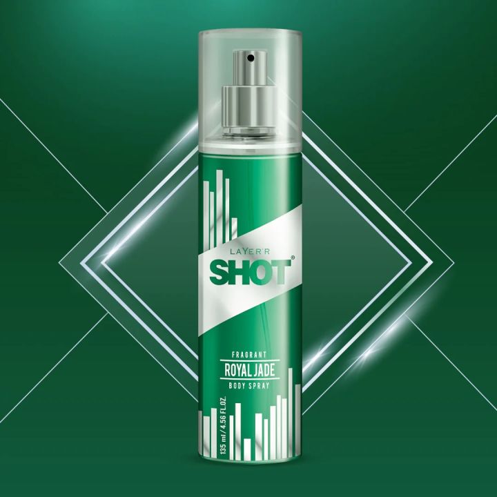 Indian product Body Spray Layer shot Royal Jade used for male - 135 ml
