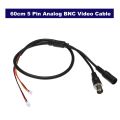 1pcs 60cm 5 Pin Analog BNC Video Cable Power Lead Wire F Video DC Jack Female Cord for Analog CCTV Camera Board. 