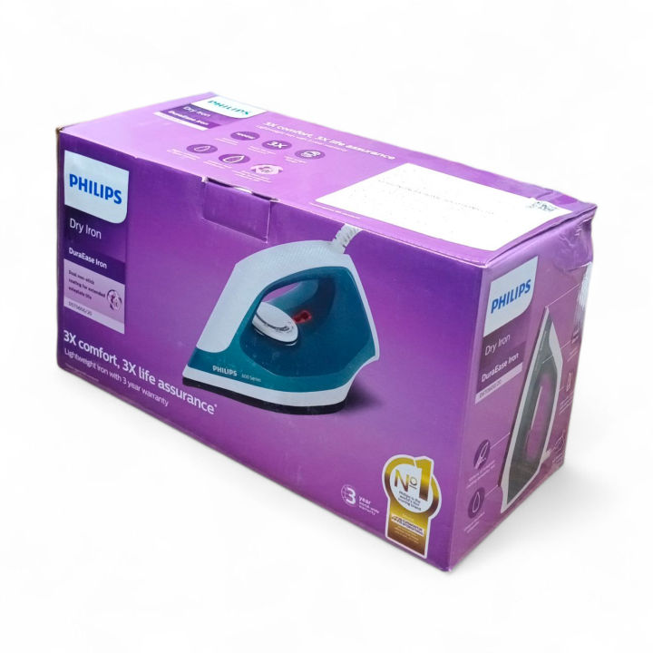 Philips%20DST0600/20%201000W%20Dry%20Iron%20%E2%80%93%20Non-Stick%20Soleplate,%20Adjustable%20Temperature,%20Lightweight%20Design%20-%20Image%207