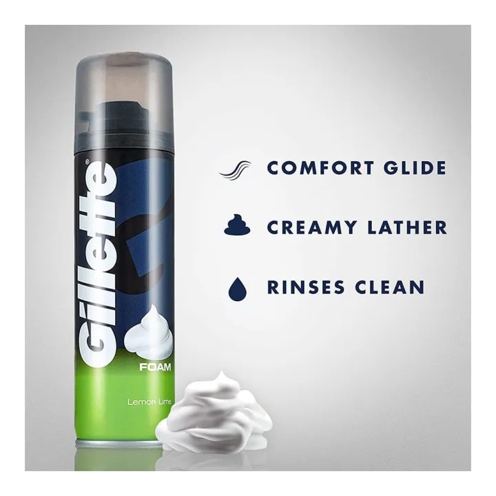 200%C2%A0ml%20Gillette%20Shave%20Foam%20Lemon%20-%20Lime%20International%20France%20product%20used%20for%20male%20-%20Image%202