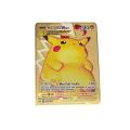 【Serendipity party】Golden Limited Edition English Version Pokemon Cards Pikachu Anime Battle Gift Collection Toy Model.