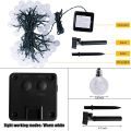 Solar String Lights Outdoor 8 Modes Waterproof Crystal Ball Solar Powered Fairy String Light Globe Lamp For Garden Patio Party. 