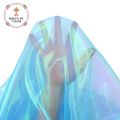 Laser tulle fabric organza Glass yarn colorful sewing mesh cloth Fluorescent yarn silk chiffon stage clothing transparent. 
