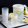 Pitcher Plastic Cold Water Bottle And Cups Set Home Large Capacity Water Jug. 