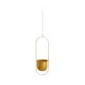 Hanging Planter Pot Baskets Minimalist Plant Pot Container Metal Hanging Flower Pots for Indoor Outdoor Garden Black-B Easy Install. 