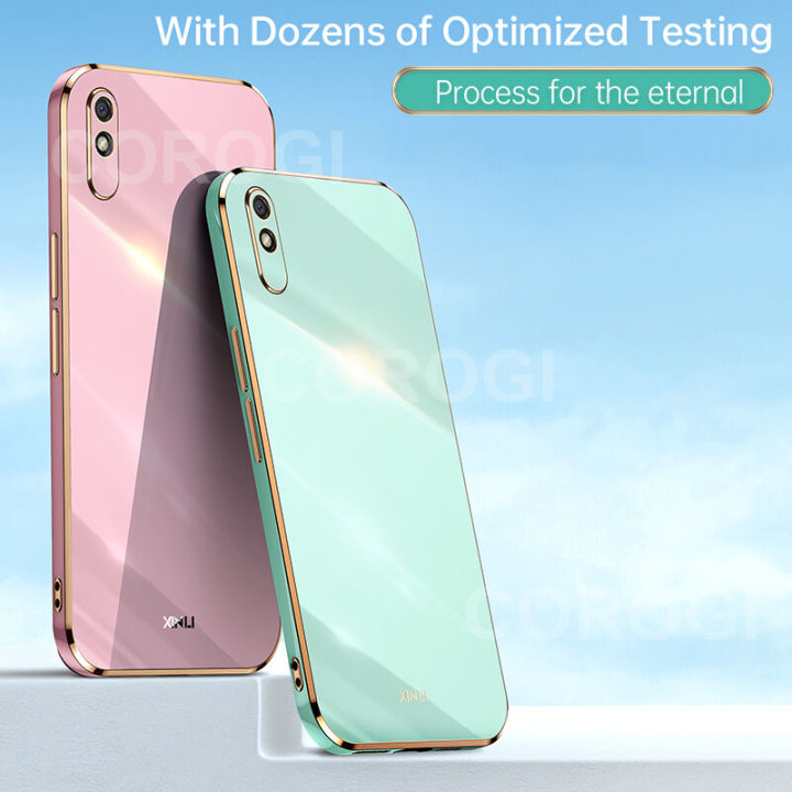 COROGI%20for%20Xiaomi%20Redmi%209A%20Back%20Cover%20Luxury%206D%20Plating%20Soft%20Case%20Camera%20Lens%20Protection%20Square%20Frame%20Silicone%20Glossy%20Shockproof%20Mobile%20Phone%20Cases%20-%20Image%203