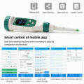 YIERYI Smart Bluetooth Food pH Meter, High Accuracy Food pH Tester with LCD Backlight and ATC, pH Meter for Food Fruit Meat Canning Brewing Measurement. 