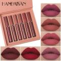 HANDAIYAN 6 Colors Set A / Set B  Matte Liquid Lipstick Long Lasting Velvet Lips Tint Liquid Lipsticks Waterproof Non-Stick Cup Lipgloss Gift Set A & B. 