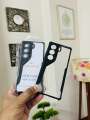 Ultra-Hybrid Crystal Clear Back Cover Case for Tecno Camon 40 4G | Total Camera Protection | Shockproof Design | Transparent Back (PC & TPU) Tecno Camon 40 4G (Black Bumper) TecnoCamon40BackCase.