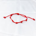 Amazon Lazada Hand Ornament Simple and generous hand-woven adjustable couple friendship red string bracelet. 