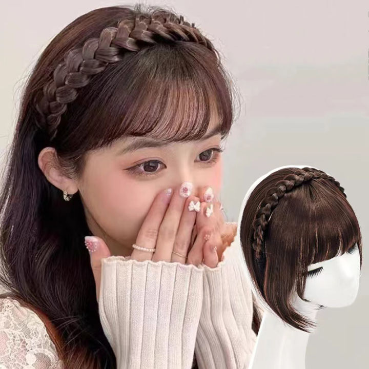 Synthetic%20Bangs%20Hair%20Neat%20Fringe%20Bands%20with%20Double%20Row%20Braids%20Headband%20Heat%20Resistant%20Bangs%20In%20Hair%20Extensions%20Hairpieces%20-%20Image%202