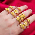 Vietnamese Sand Women's Electroplated Imitation Gold Jewelry Products Night Market Ring.