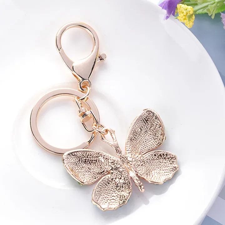 Women%20Stylish%20Multicolor%20Butterfly%20Rhinestones%20Keychain%20Key%20Ring%20Bag%20Ornament%20-%20Image%206