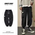 Casual Pants Men Autumn and Winter Korean Style Trendy Straight Cargo Pants All-Matching Fashion Loose Student Ankle Length Jogger Pants Men.
