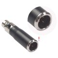 2X XLR Mini 3 Pin Male to 4 Pin Female Audio Adapter Plug Connector Hi-Fi Signal Converter Adapter for Mic Speaker. 