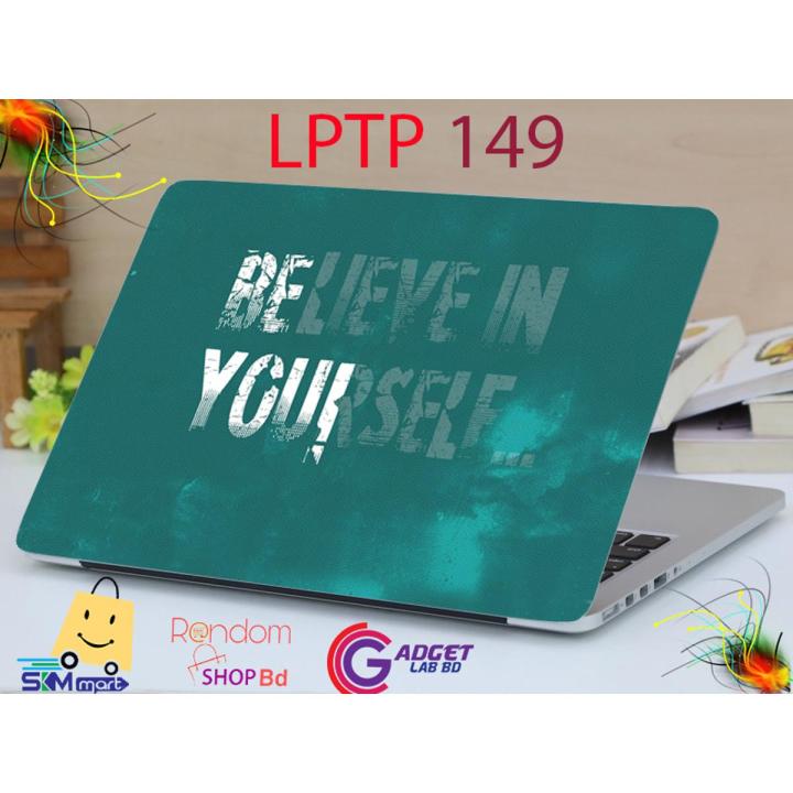 LS - 149 Believe In Yourself Laptop Sticker Vinyl Paper Waterproof Laptop Sticker for laptop Back Side Decoration