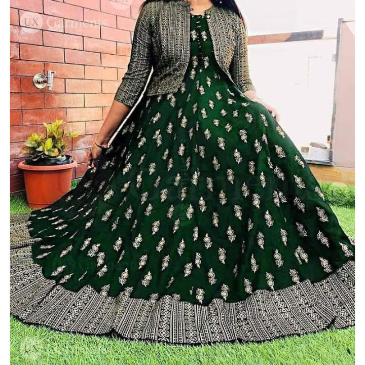 New designed Gown 1piece long kuti different koti Gown long kurti For Stylish Women Girls Dress For Girls Daraz .bd