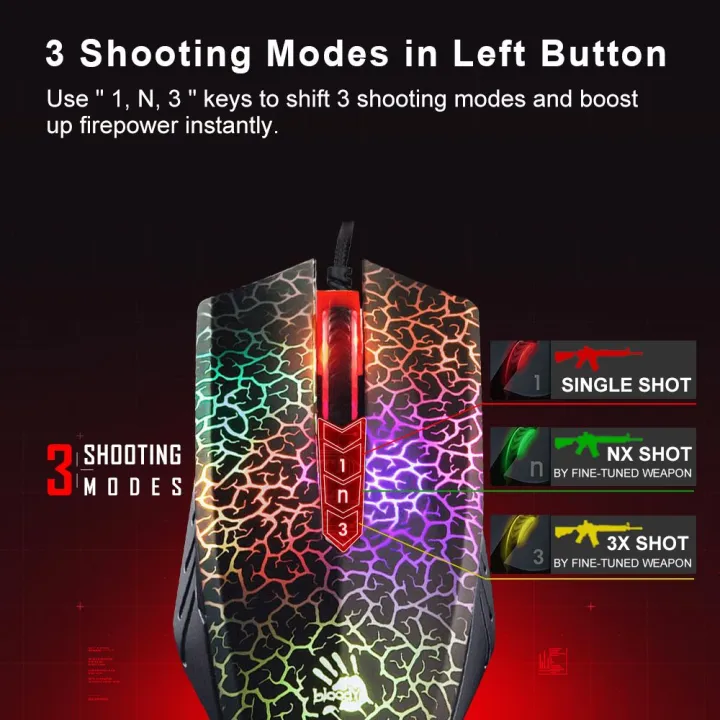 A4TECH%20Bloody%20A70%20Light%20Strike%20Gaming%20Mousee%20-%20Neon%20Backlit%20-%206200%20CPI%20-%20Built-In%20160K%20Memory%20-%20Ambidextrous%20Fit%20(Pre%20Activated%20Ultra%20Core%203%20&%204)%20-%20Image%208