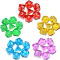 105/70/49/35/21/7Pcs DND Dice Set with Pouch D4-D20 Transparent Polyhedral Effect for DND RPG Role Playing Table Board Games. 