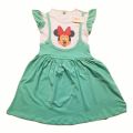 1 piece Colorful Green Bow Dress for Cute Girl - New Summer Girl Baby Frock Style Dress - Children's Clothing (1-12 Years Old). 