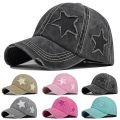 Retro Y2K Star Washed Denim Hole star Baseball cap Snapback Hats Autumn Summer fishing Hat Men Women Caps Casquette hats Gorras. 