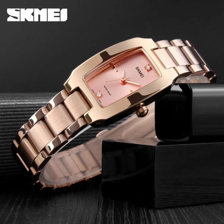 SKMEI 1400 Luxury Casual Rhinestone Wristwatches Ladies Waterproof Quartz Watch Fashion Girl Watches Relogio Feminino 1410 1620