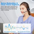 New Bee USB Headset with Mic Mute for PC 3.5mm Business Headphones with Rotatable Microphone Noise Cancelling for Call Center.
