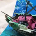 Large Aquarium Decoration Boat Aquarium Ship Air Split Shipwreck Fish Tank Decor. 