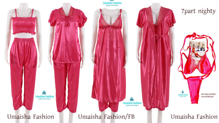 Women%20High%20Quality%20Exclusive%20Party%20Wear%20%20Nighty%20Dresses%20Fashionable%207%20Part%20Night%20Dress%20-%20Elegant%20Nightwear%20Sleepwear%20-%20Image%202