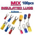 CABLE LUGS 2.5 RM , MIXED 100PCS (O+I+JACK+U) TYPE INSULTED CABLE CONNECTOR. 