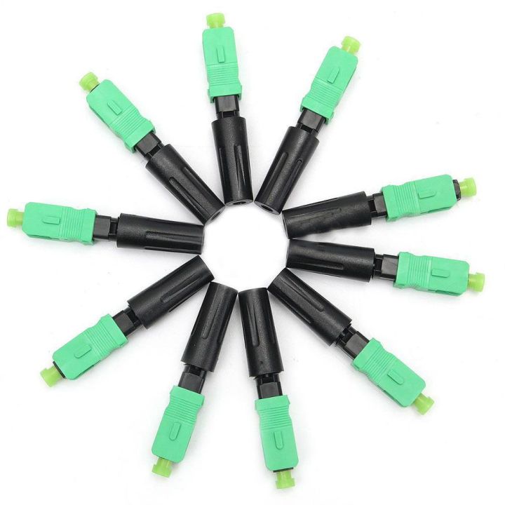 Practical%20product%2010pcs%20Ftth%20Embedded%20Quick%20Connector%20SC/APC%20Green%20Plastic%20Fiber%20Optic%20Connector%20-%20Image%207