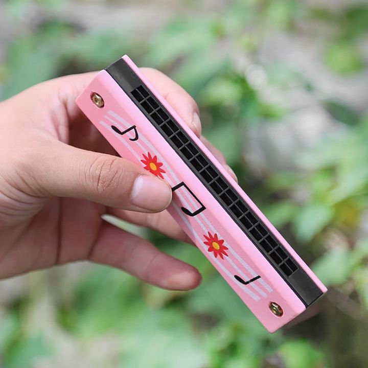 Wooden Harmonica for Children Toys Musical Instruments 16 Holes Double ...