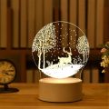 New Cute Snow Deer 3D LED Night Lights Neon Sign Lamp LED Desk Lamp Night Light Table Lamp. 
