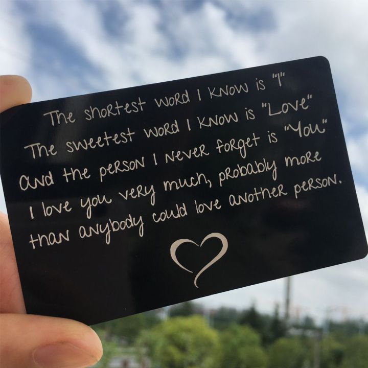 NORORTHY Valentine Love Note for Men Husband Anniversary Gifts Anniversary Memorial Wallet Insert Card Purse Card Boyfriend Presents