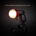 TRIOPO Speedlite Flash Light Modifier Accessories Kit with Magnetic Universal Mount Adapter + Diffuser Ball + Grid Reflector.