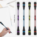 Rotary Full Needle Tube Neutral Pen Gel Ink Pens Creative Stress Relief Toy Made Durable Plastic Body Smooth Writing Spin Cool Pens, Rolling Finger Spin Game Pens with Refills Black Ink 0.5mm Spinning Pen.