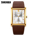 Skmei Luxury Business Affairs Men Quartz Wristwatches Comfortable Leather Watchbands Watch For Men Fashion Waterproof 9256. 