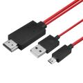 MHL Micro USB to HDMI HD 1080P HDTV Cable Adapter for Samsung Galaxy S5, S4, S3, Note 3, Note 2. 