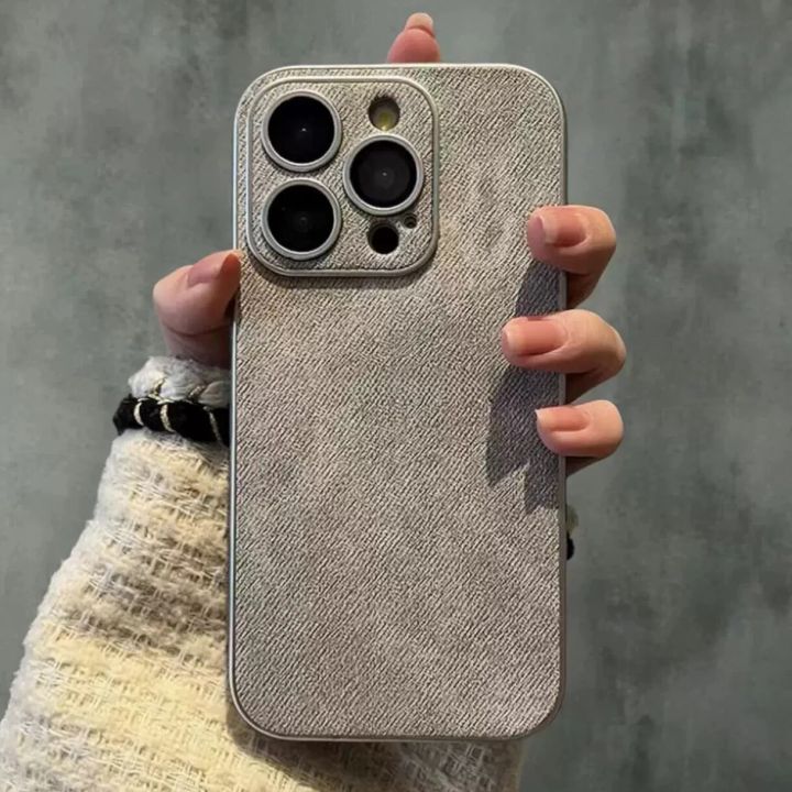 HOCE Matte Fabric Leather Phone Cases For iPhone 16 15 14 13 12 11