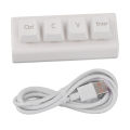 Programmable Keypad 4 Keys Support NKRO Red Switch Ctrl C V Enter Mini Mechanical Keypad for Gaming Office Media White. 