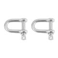 304 Screw Pin D Style Chain Dee Shackle 4mm for Rigg M4 Pack Of 2. 