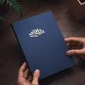 PAPERTREE Sketch Book A5 Size Handy sketch note Book - Neavy Blue Calligraphy. 