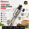 RedSwiss RSHB-301 1000W Hand Blender with powerful motor, 2-speed control, and durable stainless steel blade. Perfect for fast blending, cutting, and easy cleaning. Ideal kitchen appliance for everyday use. 