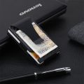 New Design Carbon Fiber Credit Card Holder Wallet Minimalist Rfid Blocking Slim Metal Cardholder Anti Protect Clip for Men.