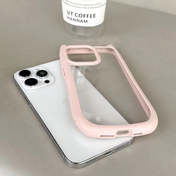 3D%20Cute%20Cat%20Ear%20Phone%20Case%20for%20iPhone%2016%2015%2014%2013%2012%2011%20Pro%20Max%20happyLuxury%20Cartoon%20Transparent%20Shockproof%20Clear%20Acrylic%20Cover%20Bumper%20-%20Image%202