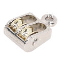 Double Pulley Block, Double Pulley Roller Wear Proof 100KG 220LBS for Lifting. 