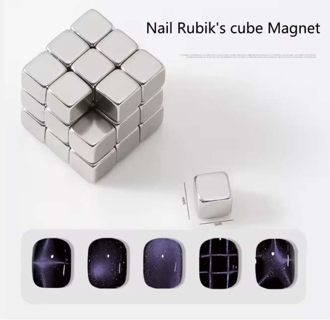 Magnet Rubik's Cube Chessboard Square Strong Magnetic Magnet Square Small Magnet Manicure Tool-27 pcs