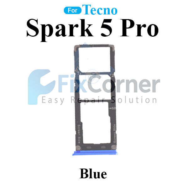 Sim%20Tray%20For%20Tecno%20Spark%205%20Pro%20SD%20Card%20Slot%20with%20Sim%20Ejector%20Pin%20Replacement%20Parts%20-%20Image%202