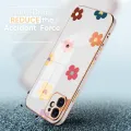 TA for OPPO A9 2020 A5 2020 Back Cover + Free Lanyard Falling Flowers Luxury 6D Plating Case Side Pattern Soft Silicone Square Phone Cases. 